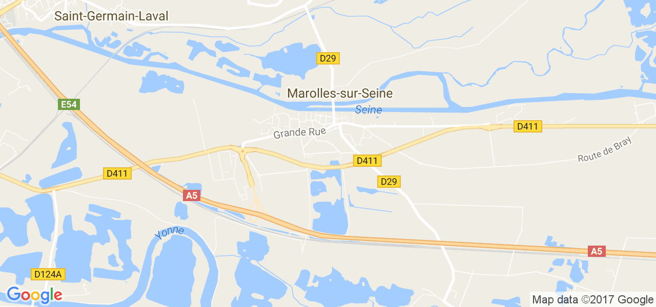 map de la ville de Marolles-sur-Seine