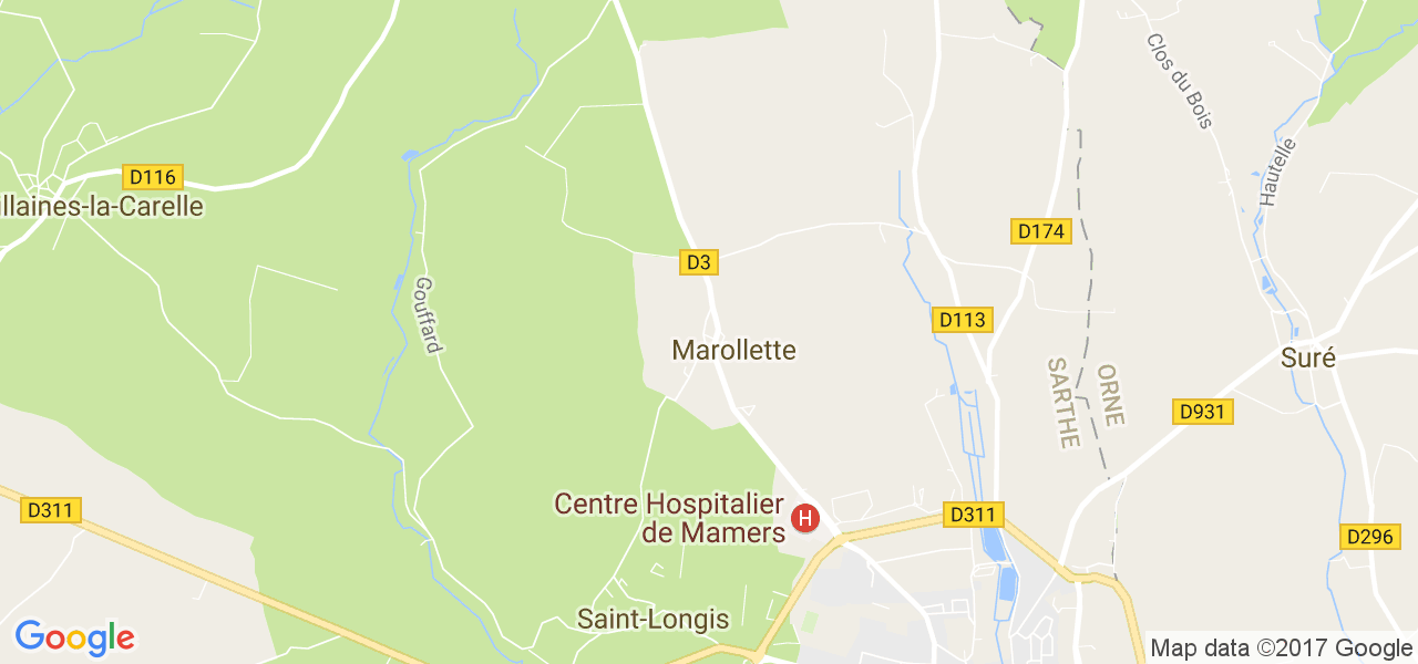 map de la ville de Marollette