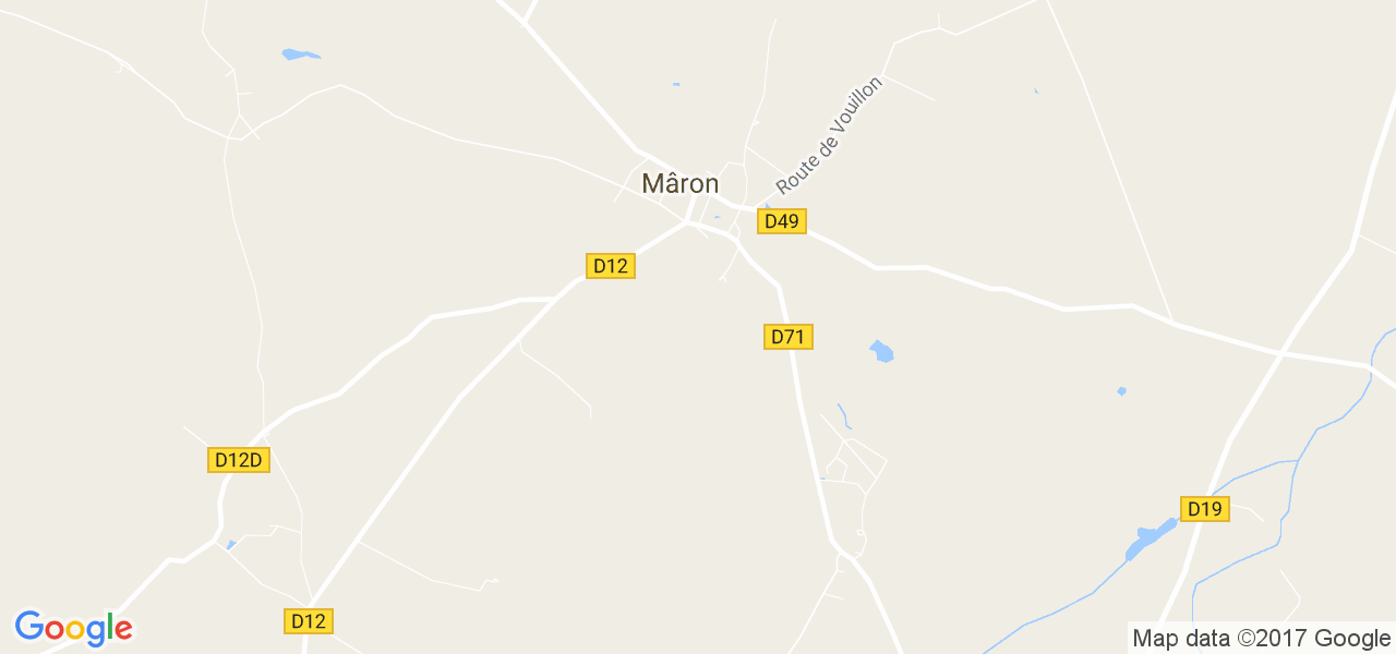 map de la ville de Mâron