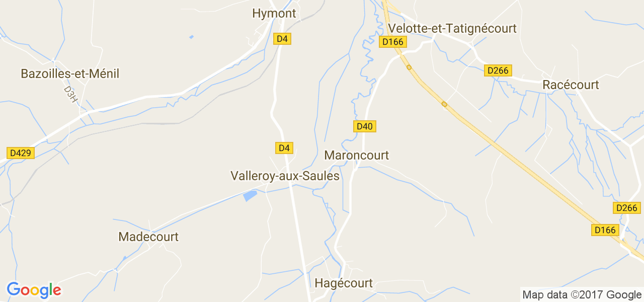 map de la ville de Maroncourt