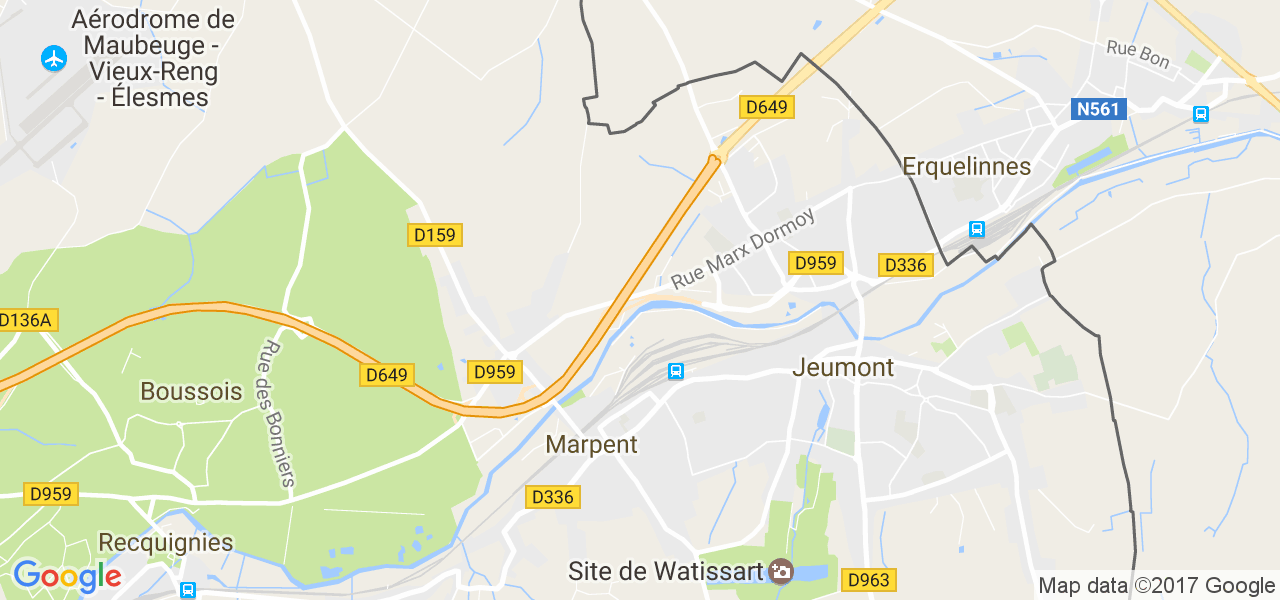 map de la ville de Marpent