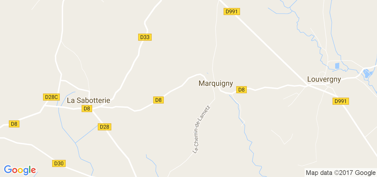 map de la ville de Marquigny