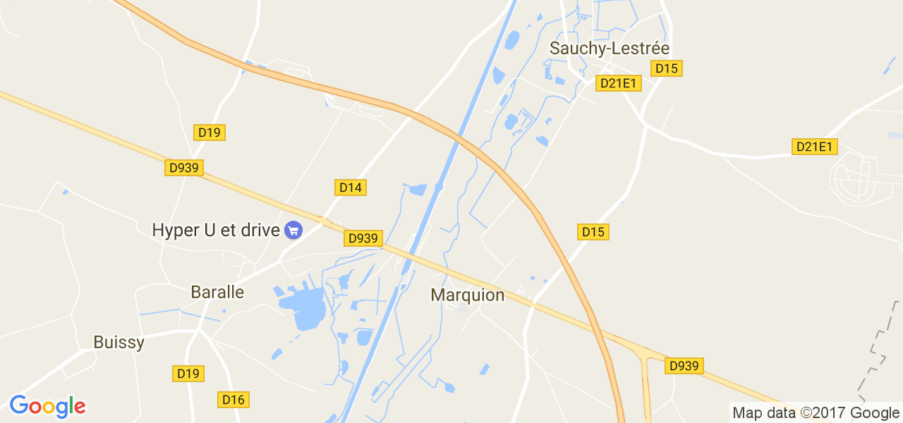 map de la ville de Marquion