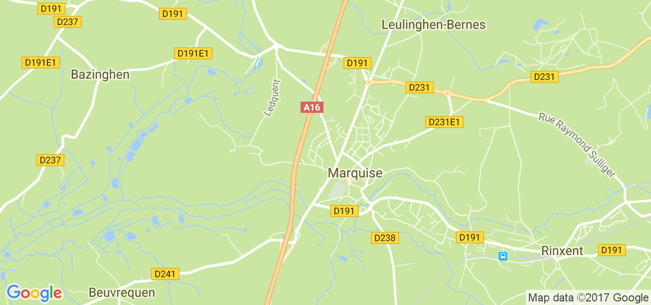 map de la ville de Marquise