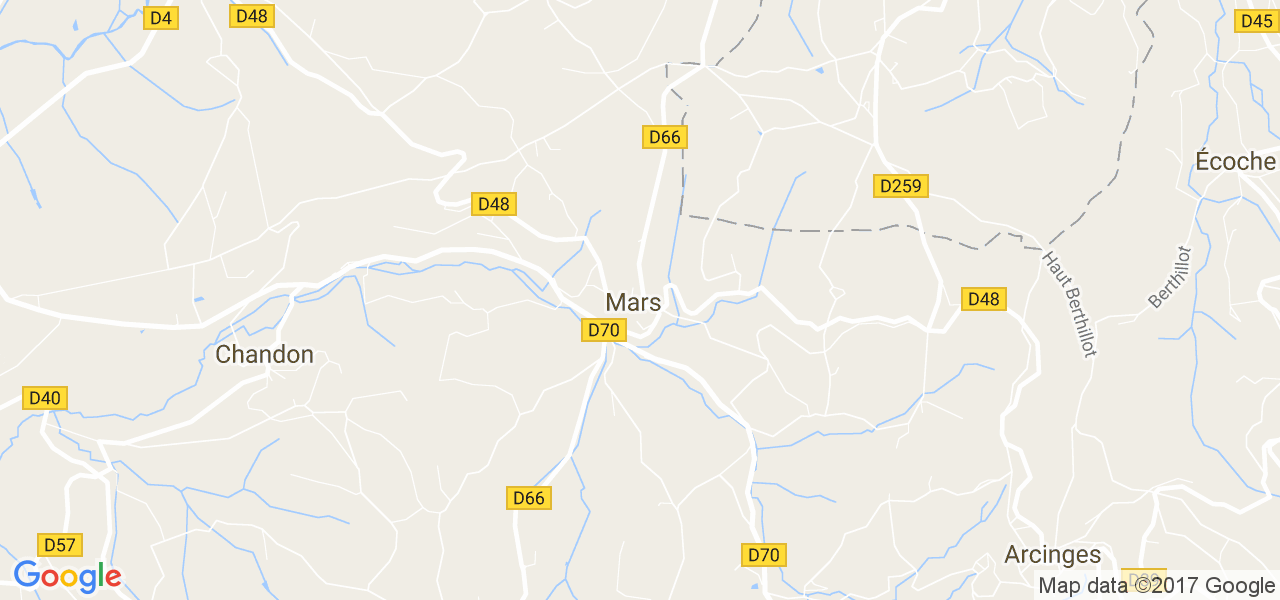 map de la ville de Mars