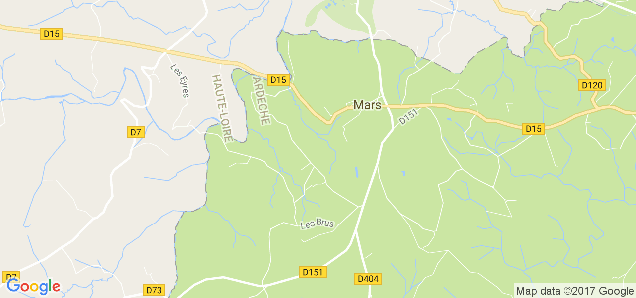 map de la ville de Mars