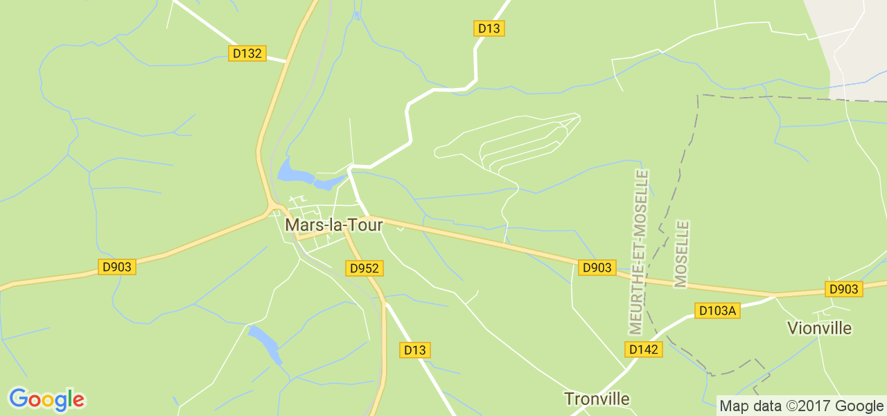 map de la ville de Mars-la-Tour