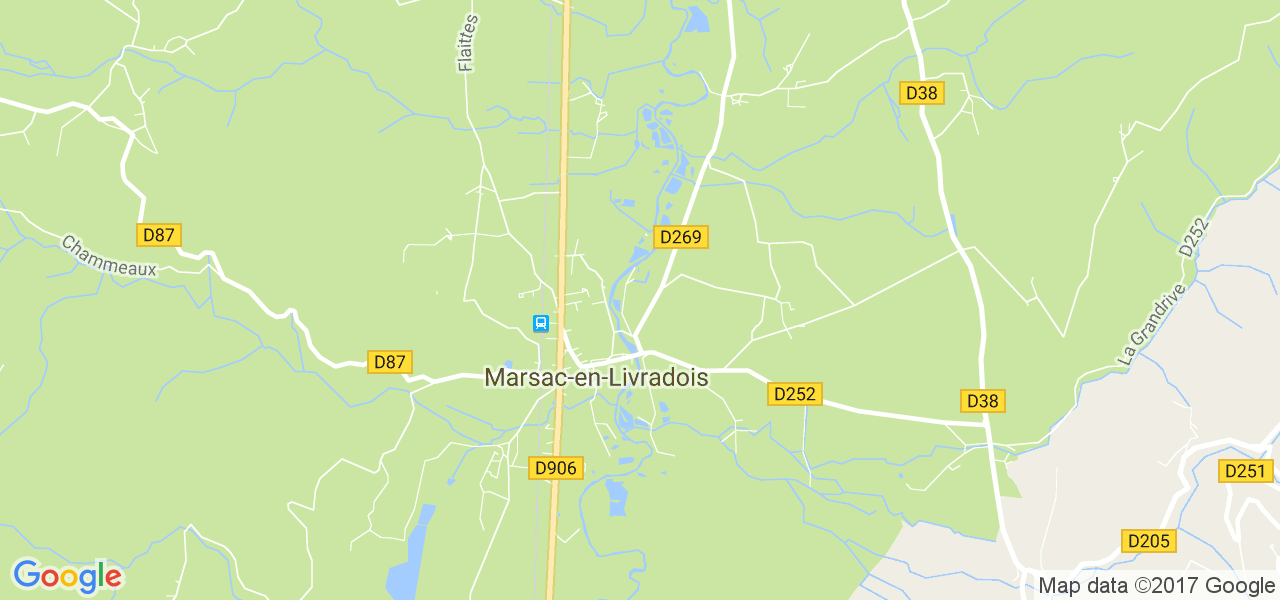 map de la ville de Marsac-en-Livradois