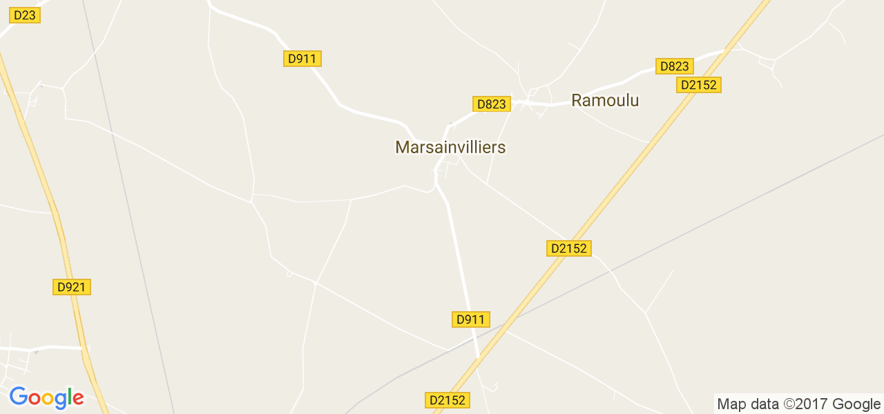 map de la ville de Marsainvilliers