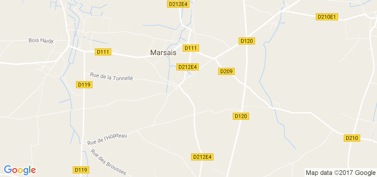 map de la ville de Marsais