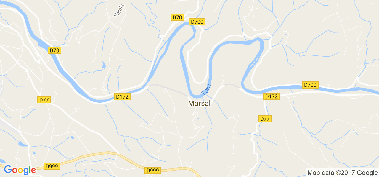 map de la ville de Marsal