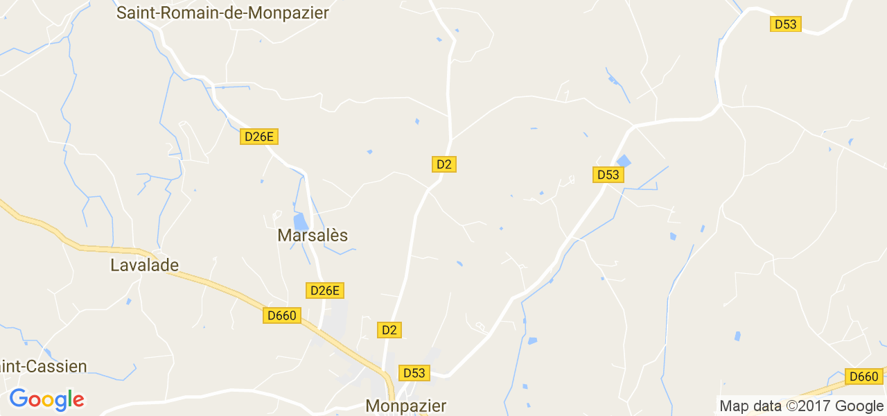 map de la ville de Marsalès