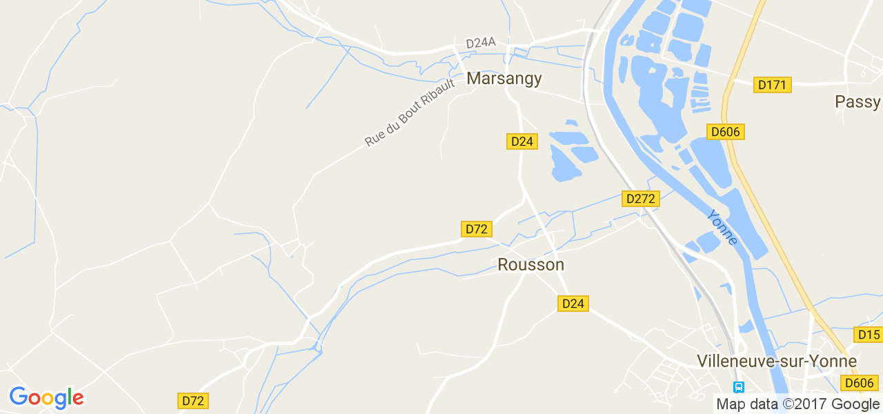 map de la ville de Marsangy