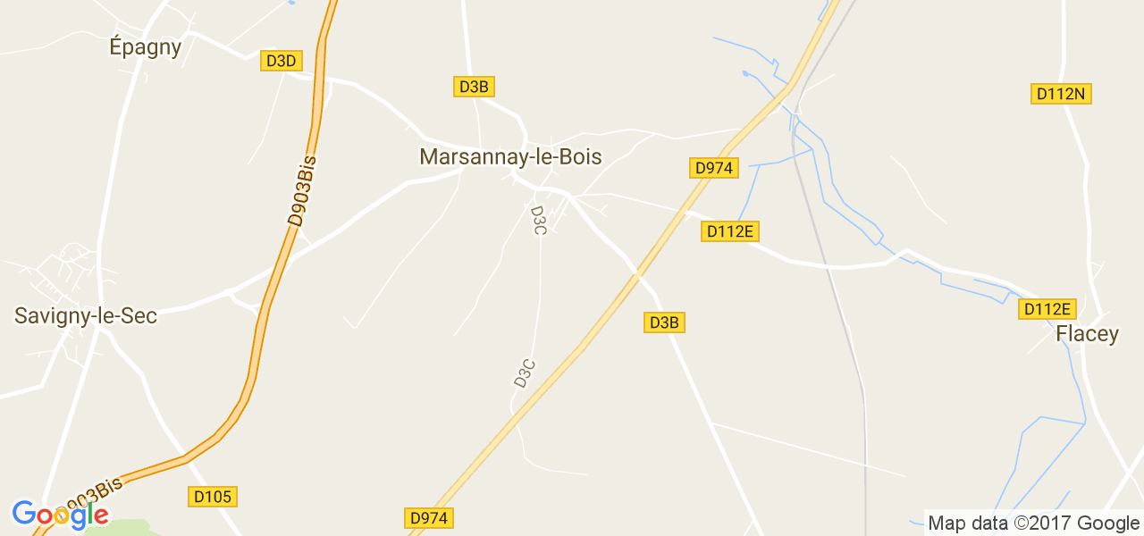 map de la ville de Marsannay-le-Bois