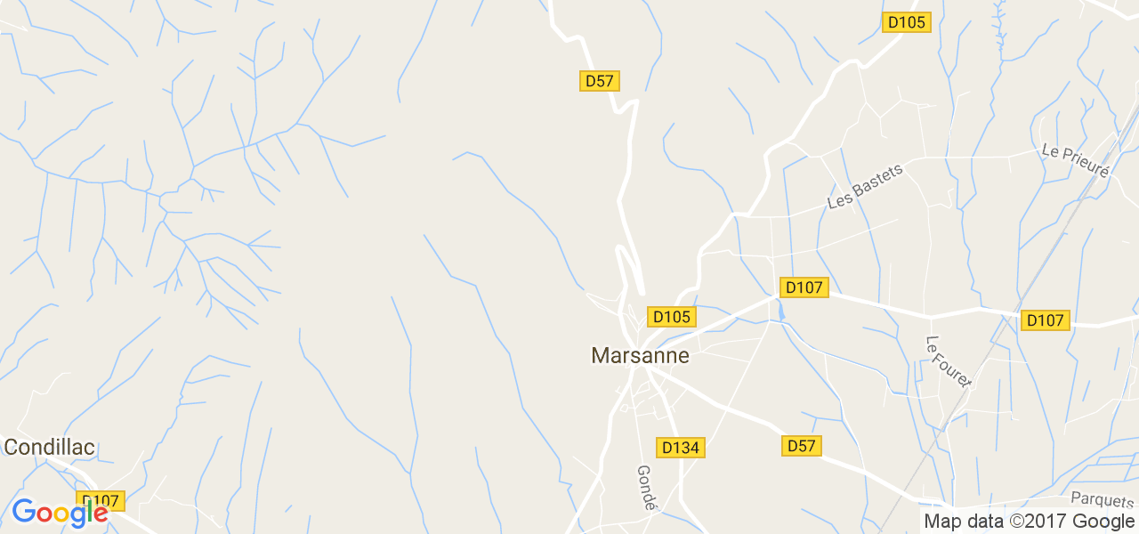 map de la ville de Marsanne