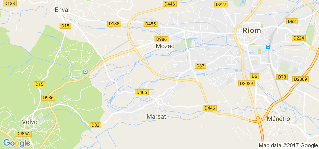 map de la ville de Marsat