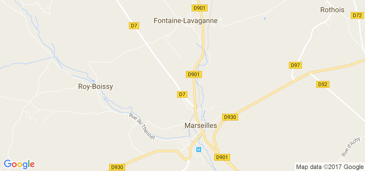 map de la ville de Marseille-en-Beauvaisis