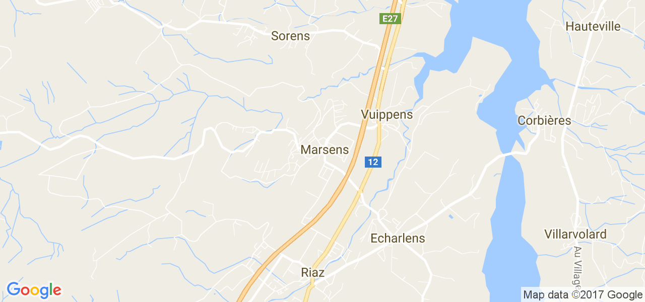 map de la ville de Marsens