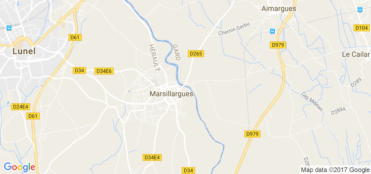 map de la ville de Marsillargues