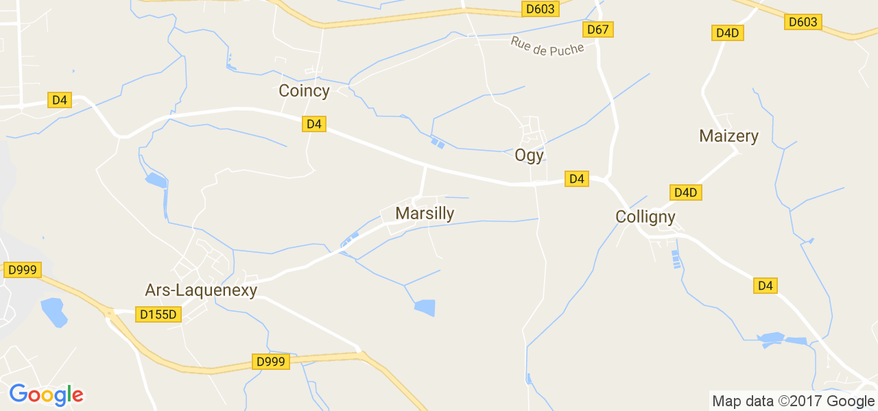 map de la ville de Marsilly