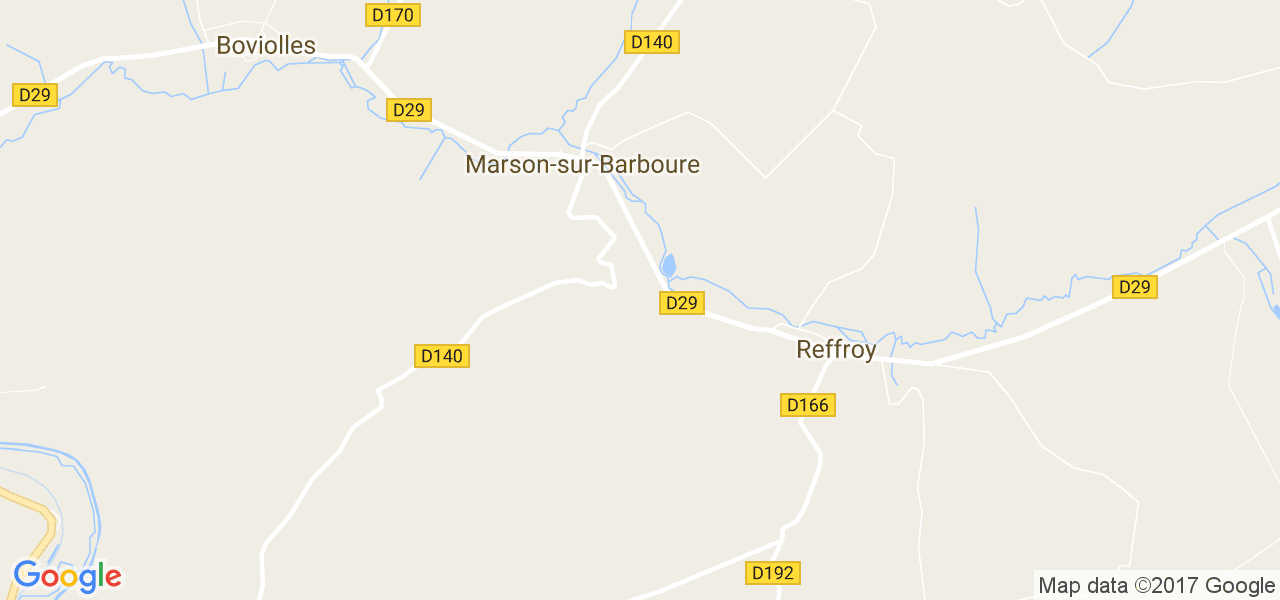map de la ville de Marson-sur-Barboure
