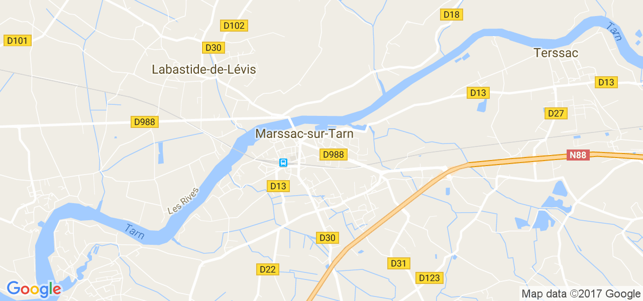 map de la ville de Marssac-sur-Tarn