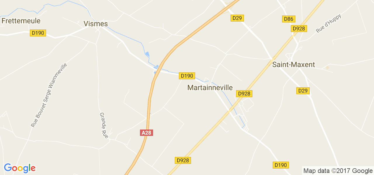 map de la ville de Martainneville