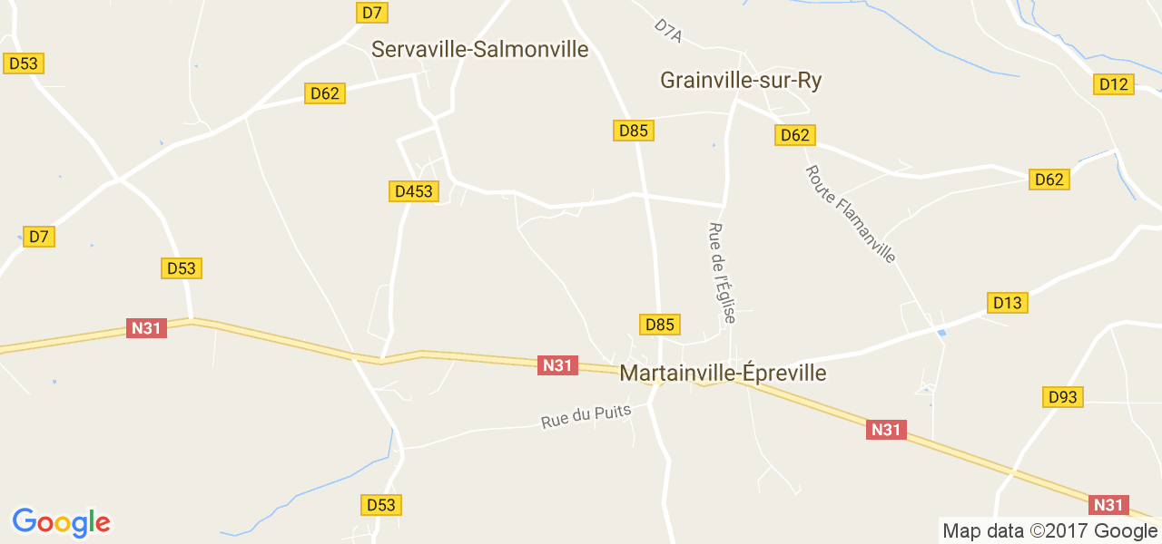 map de la ville de Martainville-Épreville