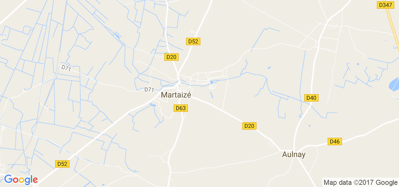 map de la ville de Martaizé