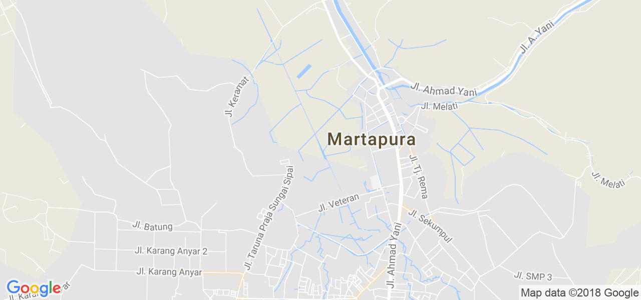 map de la ville de Martapura