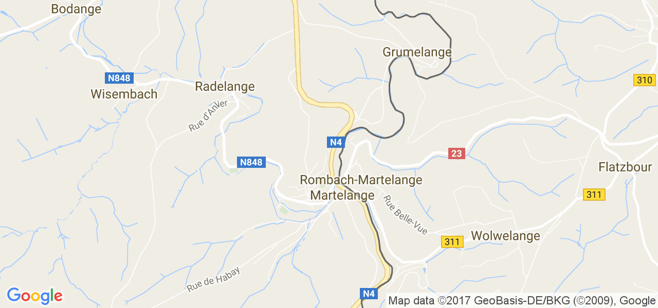 map de la ville de Martelange