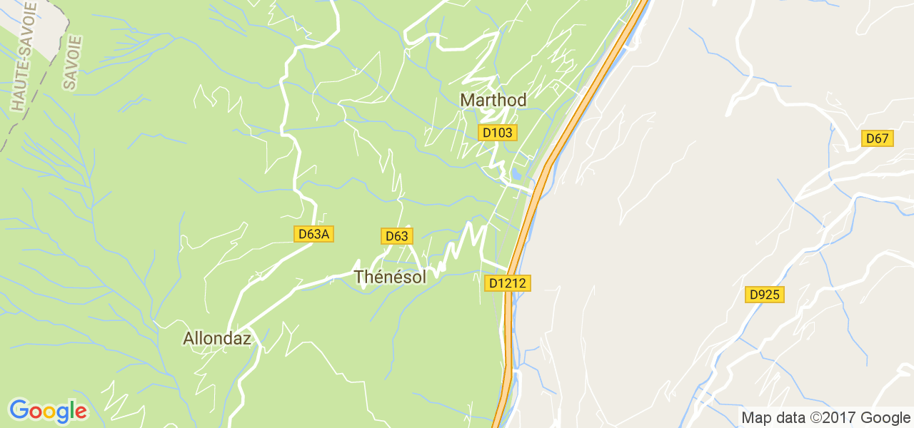 map de la ville de Marthod