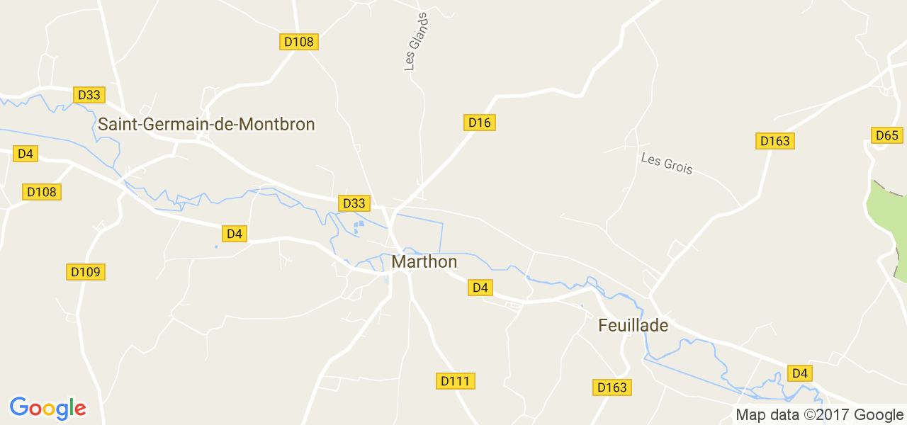 map de la ville de Marthon