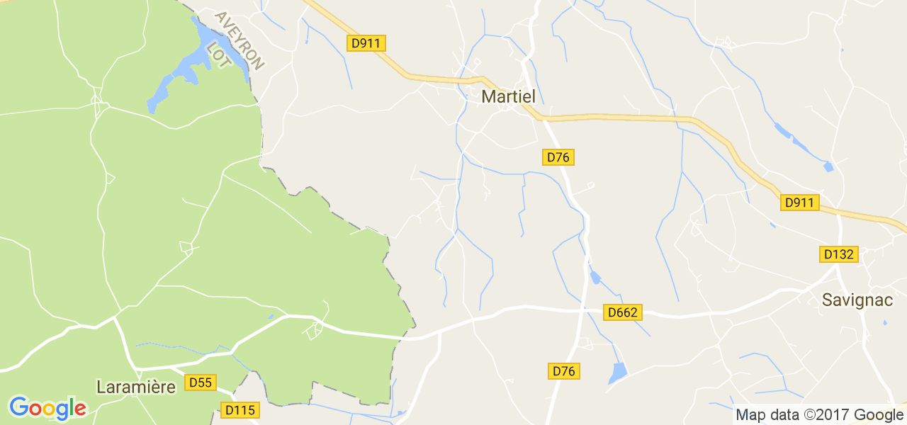 map de la ville de Martiel