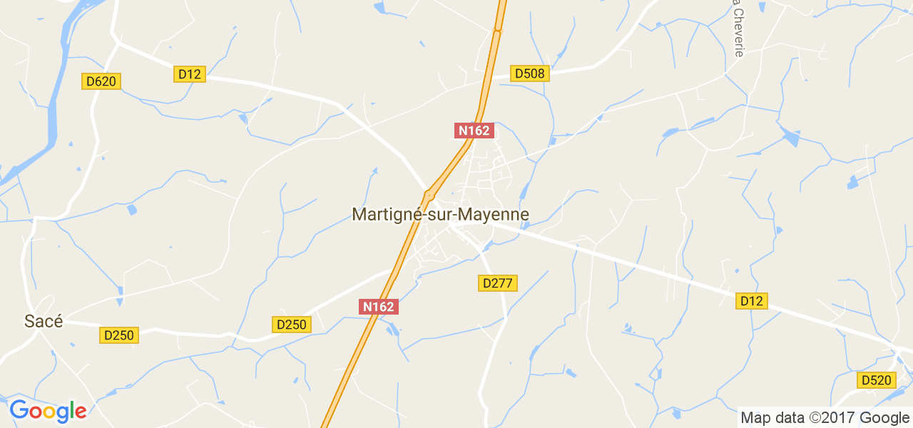 map de la ville de Martigné-sur-Mayenne