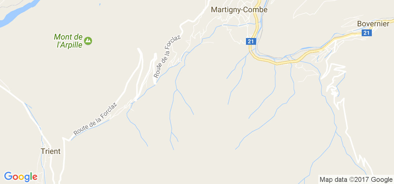 map de la ville de Martigny-Combe