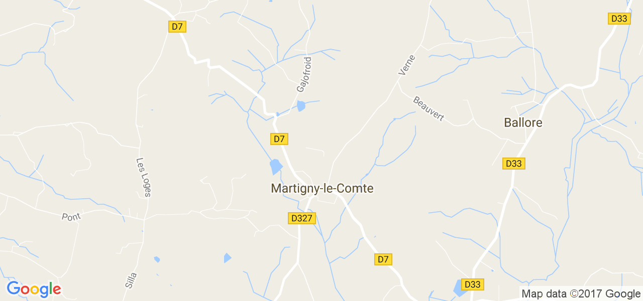 map de la ville de Martigny-le-Comte