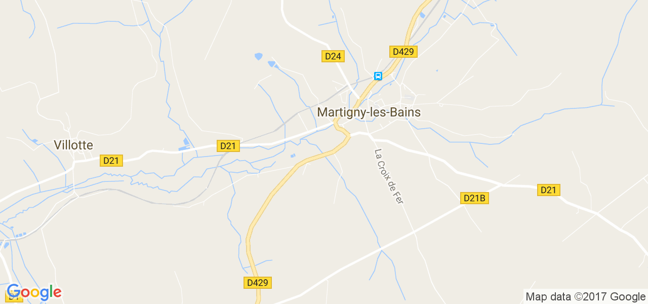 map de la ville de Martigny-les-Bains