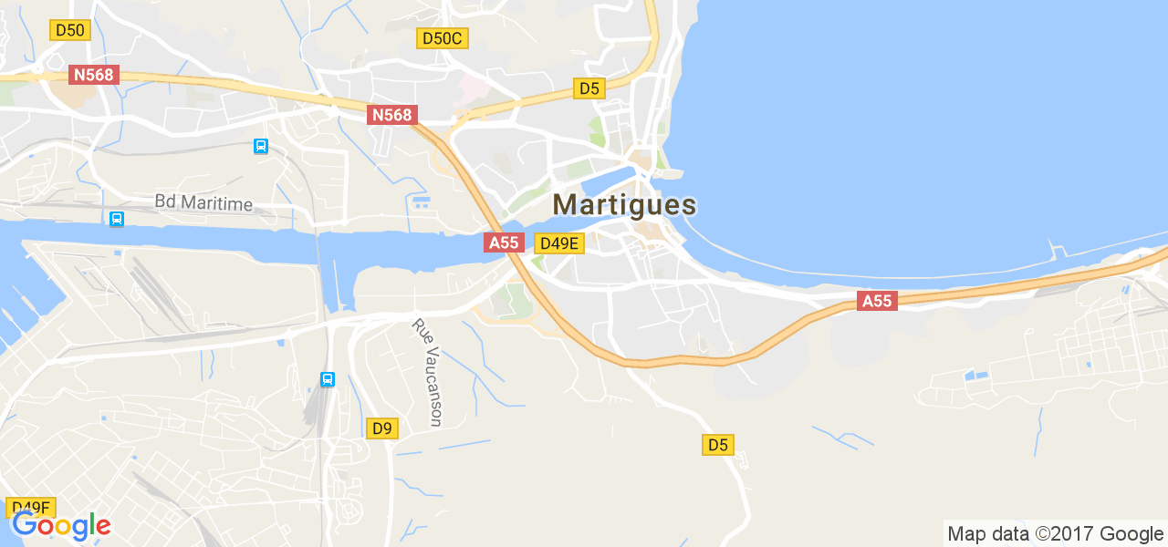 map de la ville de Martigues