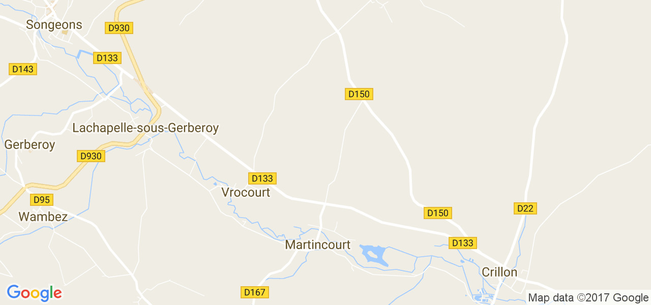 map de la ville de Martincourt