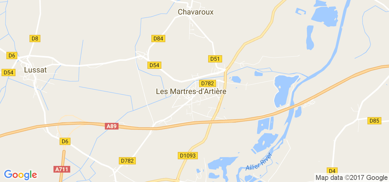 map de la ville de Martres-d'Artière