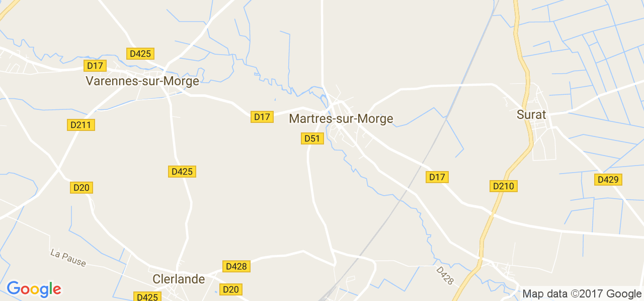 map de la ville de Martres-sur-Morge