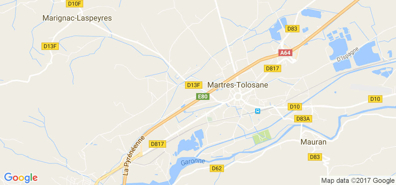 map de la ville de Martres-Tolosane