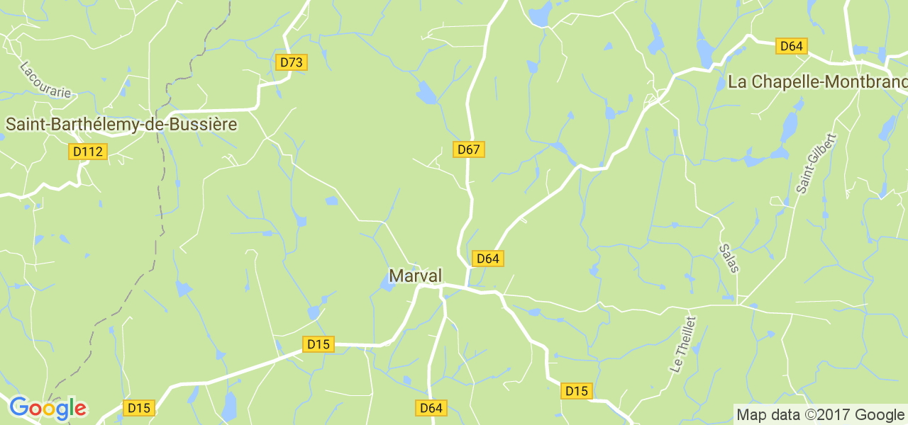 map de la ville de Marval