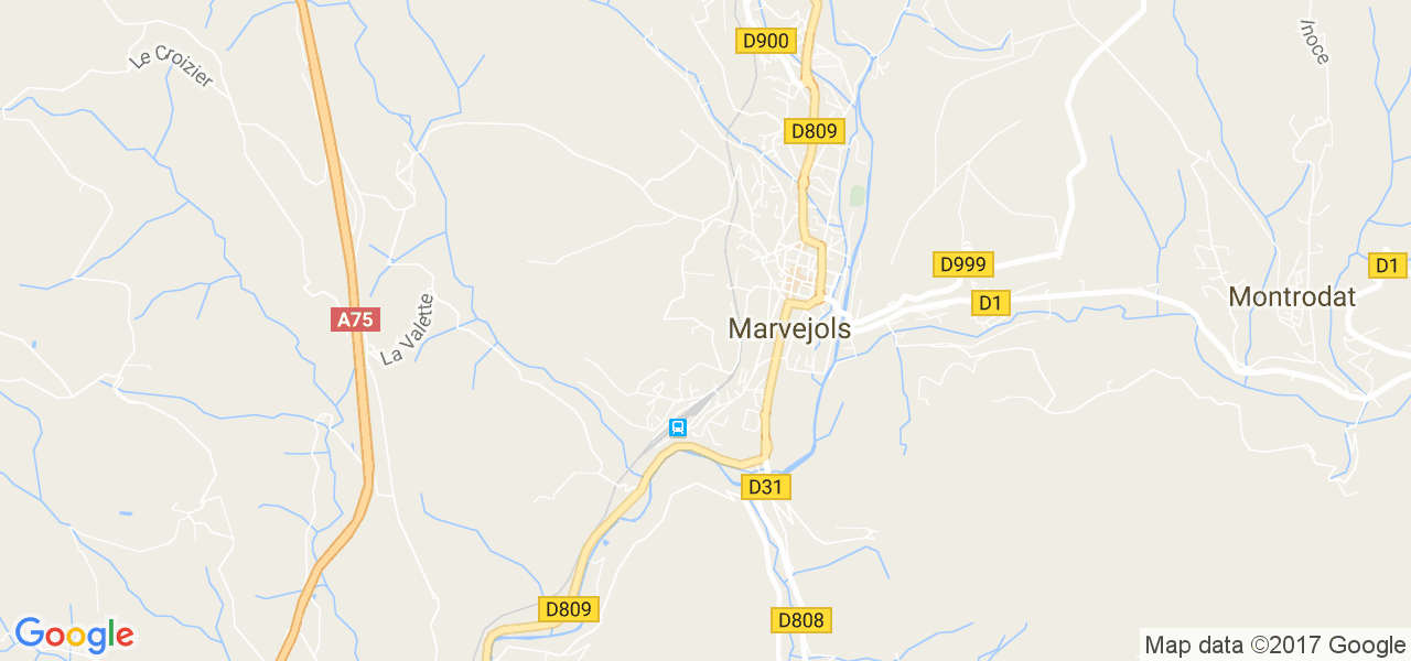 map de la ville de Marvejols