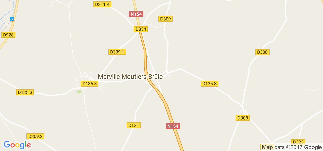 map de la ville de Marville-Moutiers-Brûlé