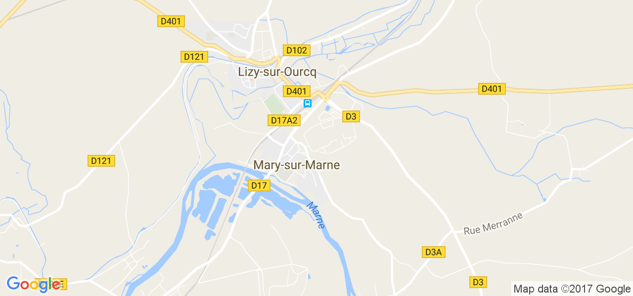 map de la ville de Mary-sur-Marne