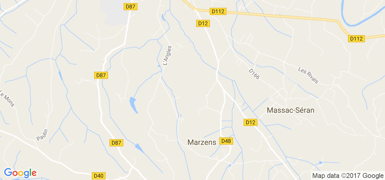 map de la ville de Marzens