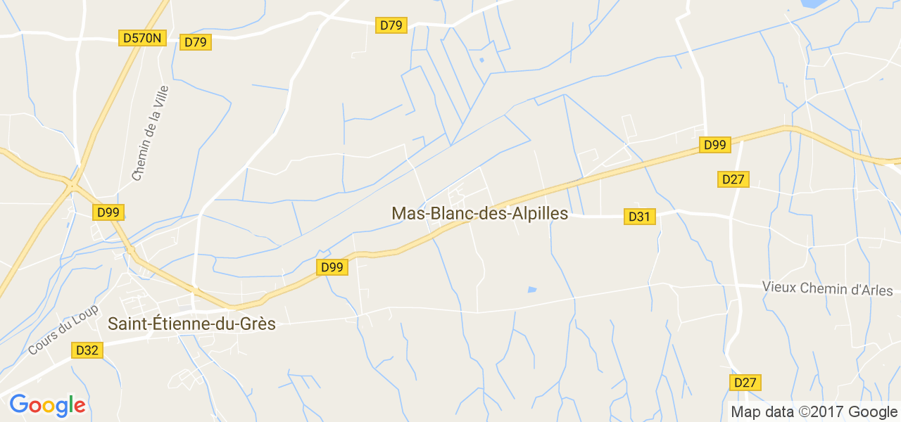 map de la ville de Mas-Blanc-des-Alpilles