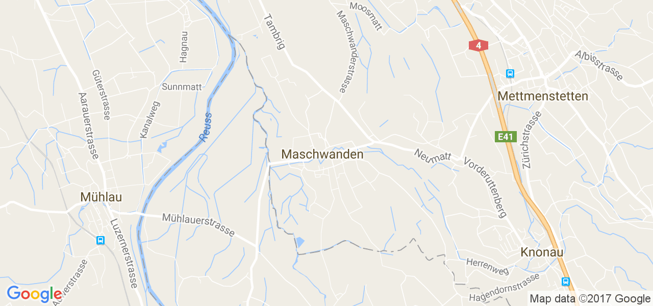 map de la ville de Maschwanden